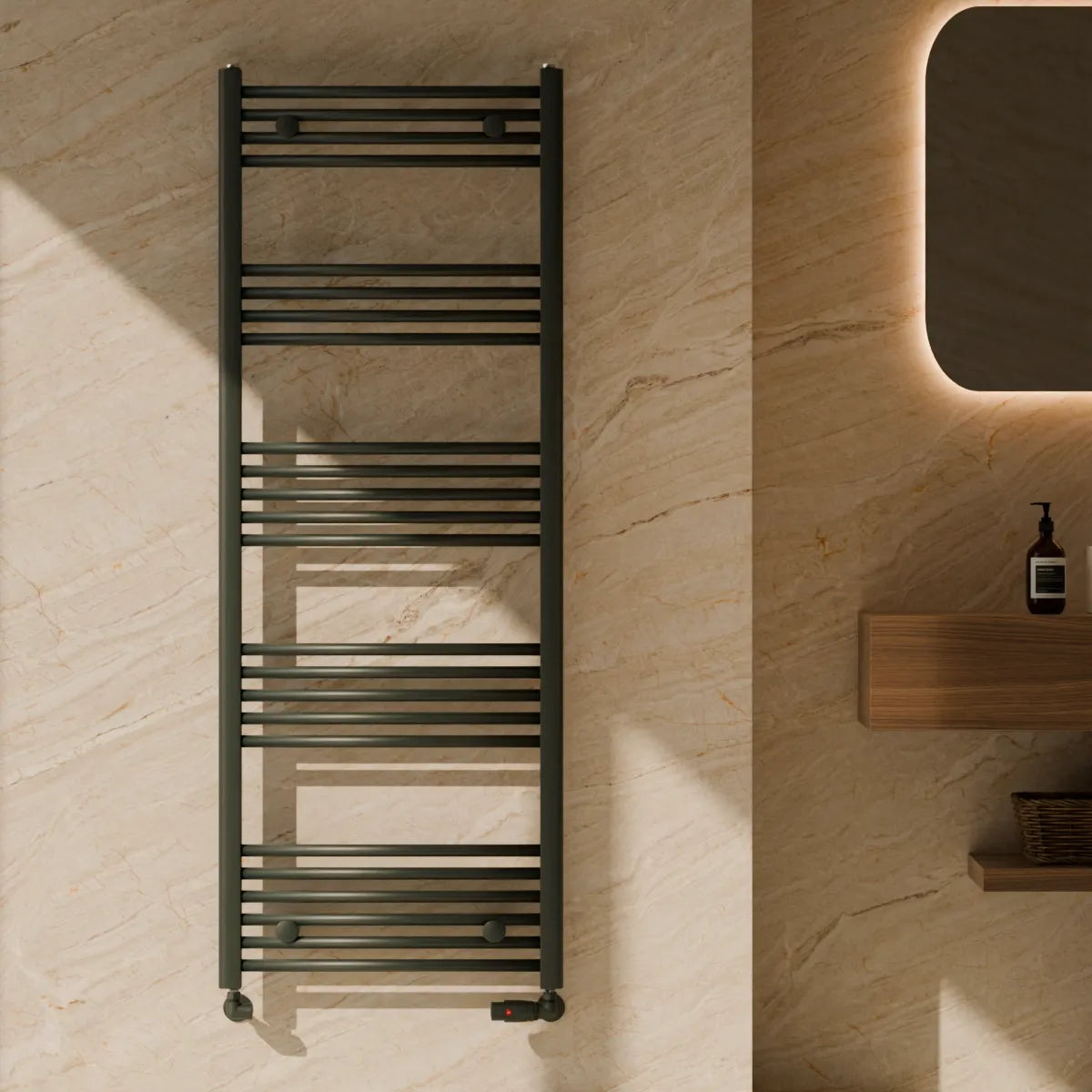 Black towel rails