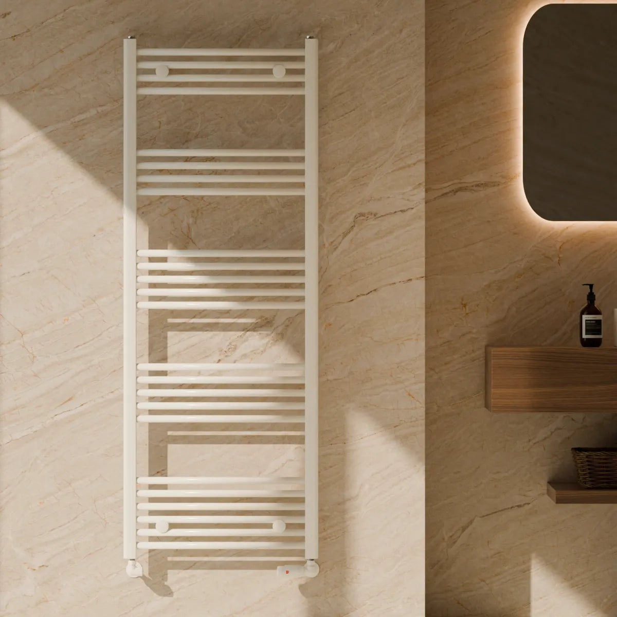 White towel rails