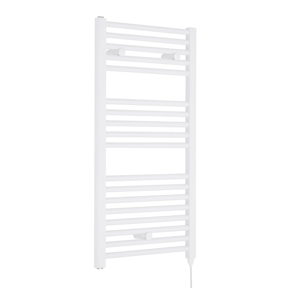 Example of a white designer towel rail