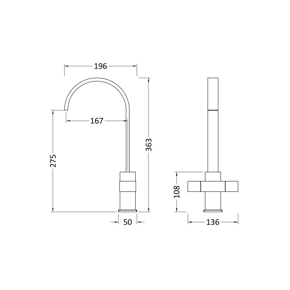 Chrome Kitchen Mixer Tap
