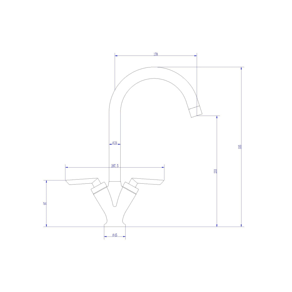 Chrome Kitchen Mixer Tap
