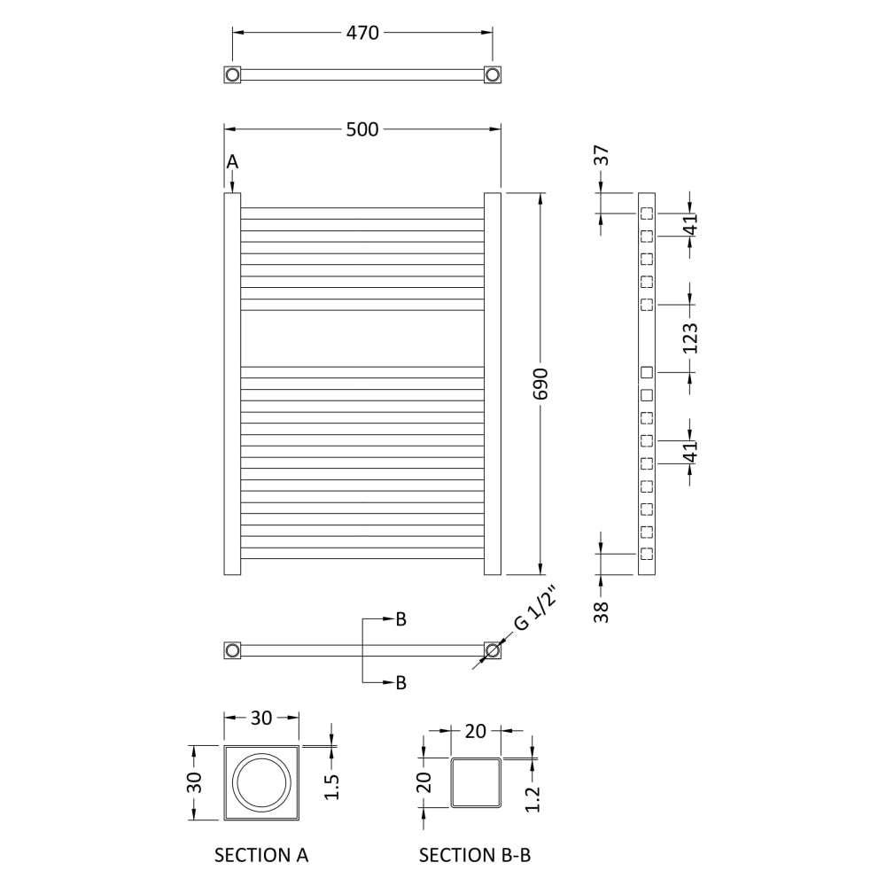 PHQ100167 technical drawing