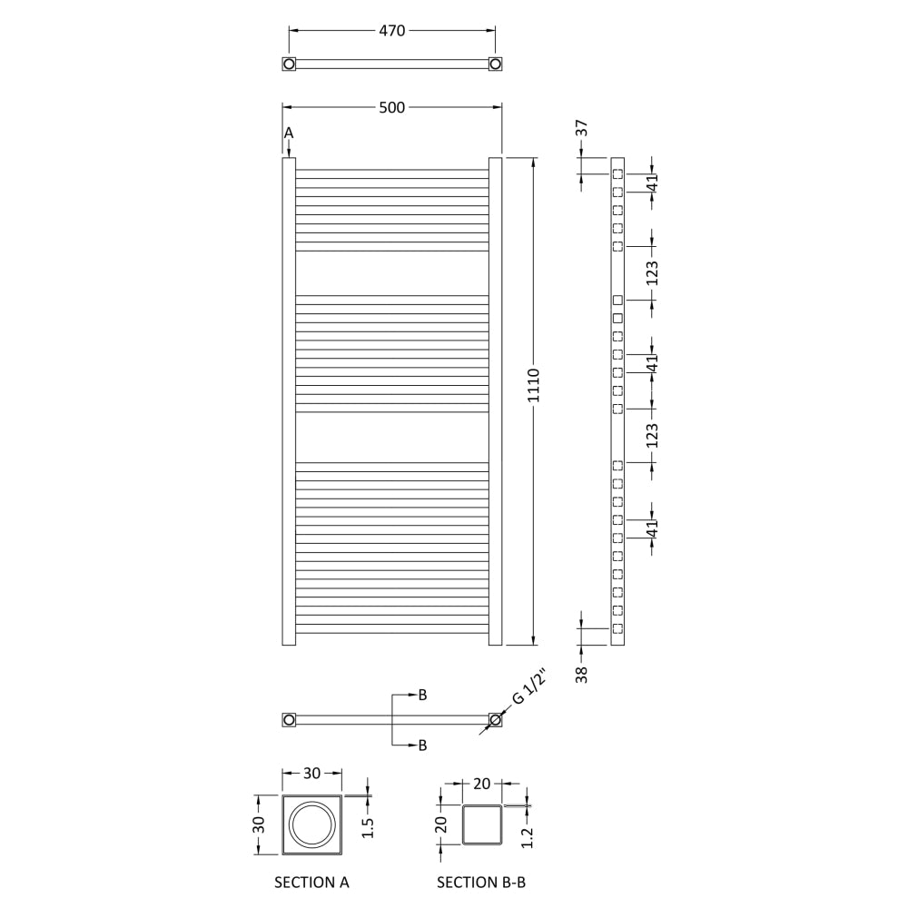 PHQ100170 technical drawing