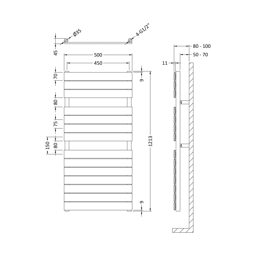 PHQ100180 technical drawing