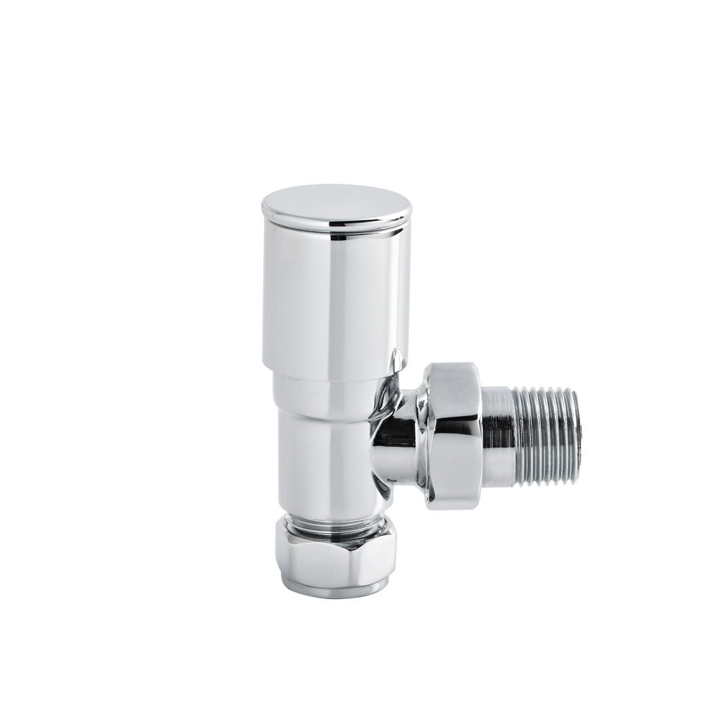 Chrome Simple Angled Radiator Valves Pack
