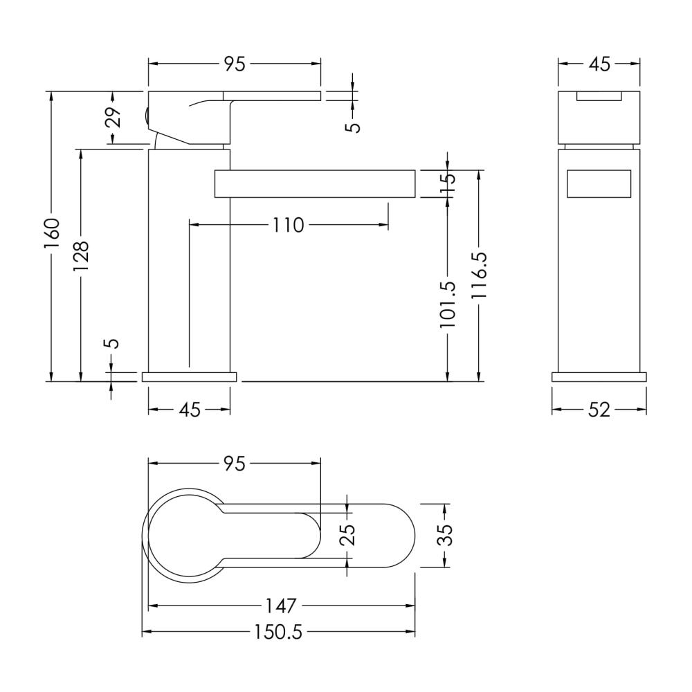 PHQ100328 technical drawing