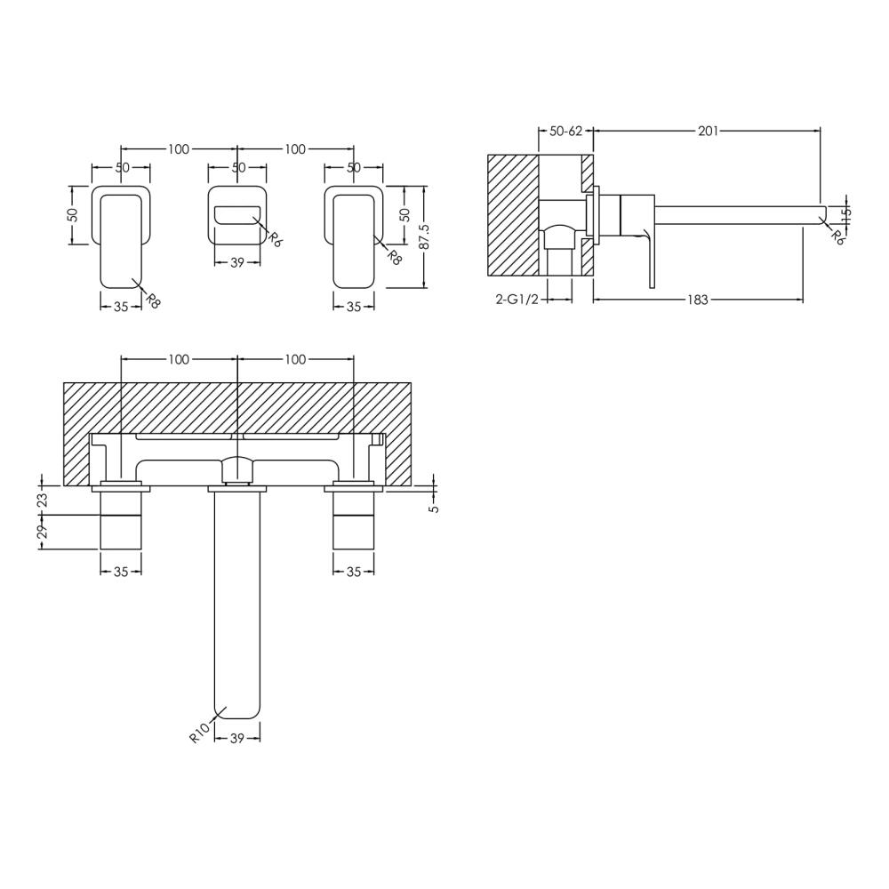 PHQ100400 technical drawing