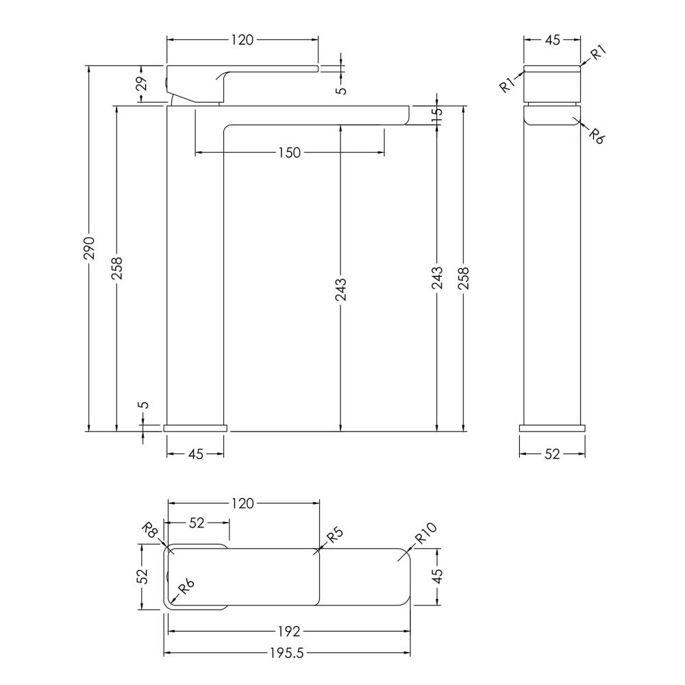 PHQ100407 technical drawing