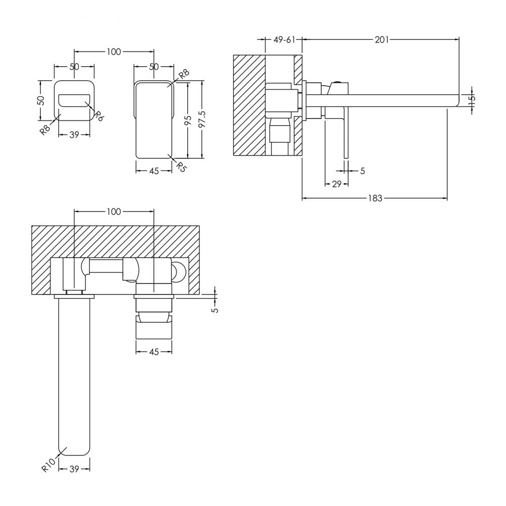 PHQ100408 technical drawing