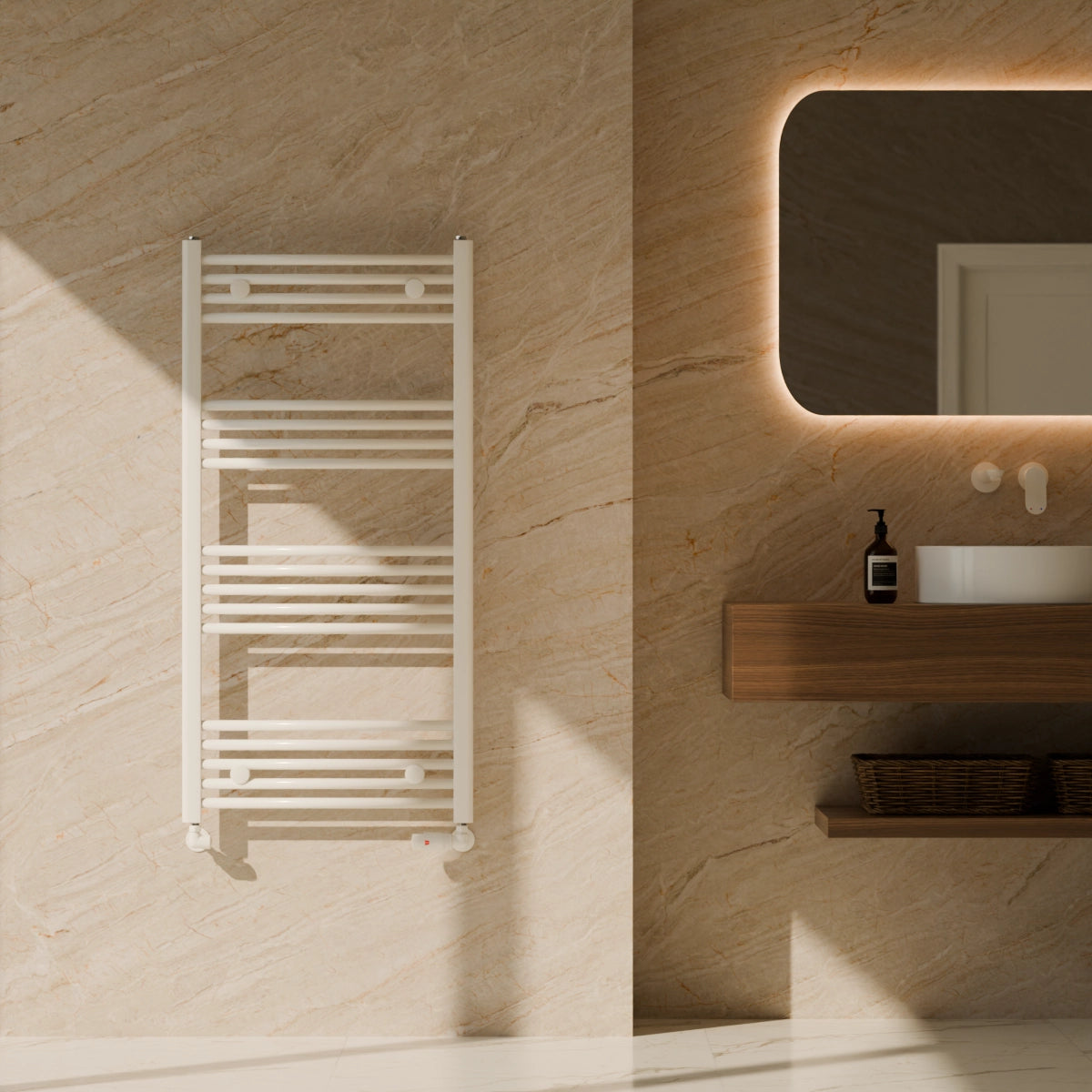 Lorella Towel Rail 1200 x 600 White