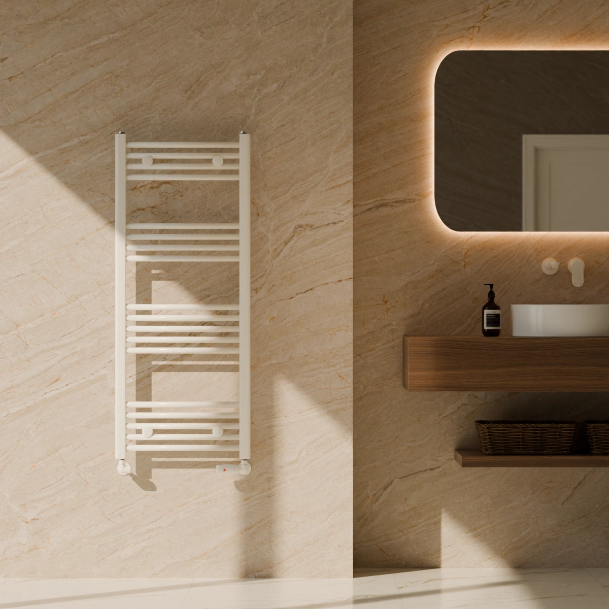 Lorella Towel Rail 1200 x 500 White