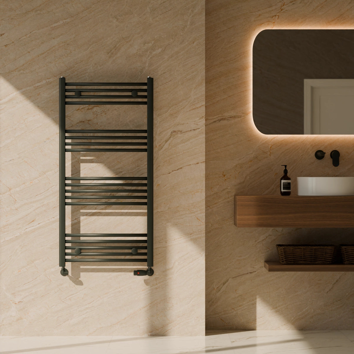 Lorella Towel Rail 1200 x 600 Black