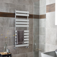 Chrome Flat Panel Towel Rail H1213 W500