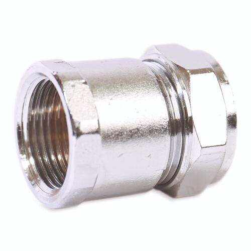 22mm x 1/2" Female Adaptor Chrome Plated - Compression Fittings - 10 Pack