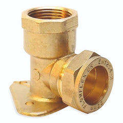 15mm x 3/4" Wallplate Elbow - Compression Fittings - 10 Pack