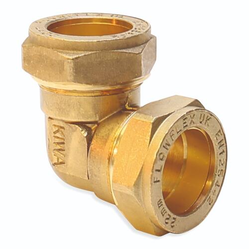 28 x 15mm 90 Reducing Elbow - Compression Fittings - 5 Pack
