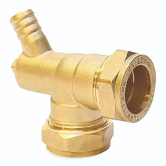 22mm DZR Drain Off Elbow - Compression Fittings - 10 Pack