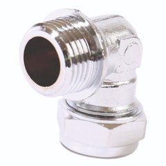 15mm x 1/2" Male Elbow Chrome Plated - Compression Fittings - 20 Pack