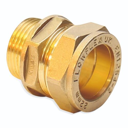 15mm x 3/4" Male Adaptor - Compression Fittings - 20 Pack