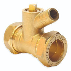 15mm DZR Drain Off Coupling - Compression Fittings - 20 Pack