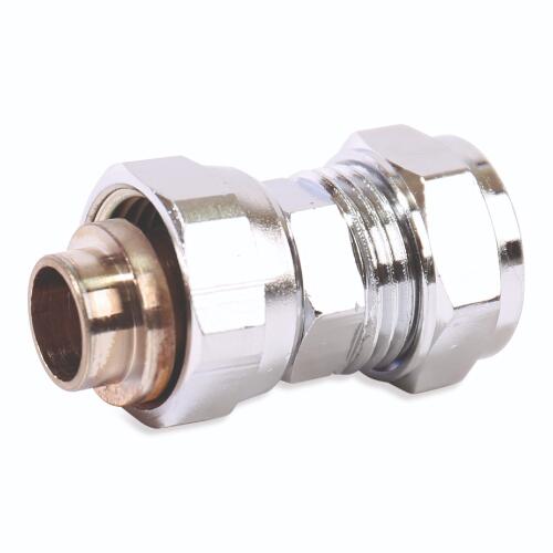 15mm x 1/2" Straight Swivel Tap Connector - Compression Fittings - 25 Pack