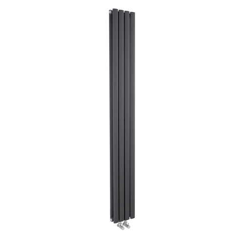 Anthracite Oval Style Double Panel Compact Vertical Radiator H1800 W237