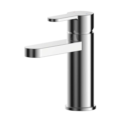 Chrome Rounded Mono Basin Mixer With Push Button Waste