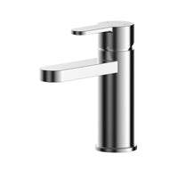 Chrome Rounded Mini Basin Mixer With Push Button Waste