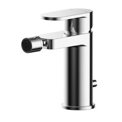 Chrome Rounded Mono Bidet Mixer With Pop-up Waste