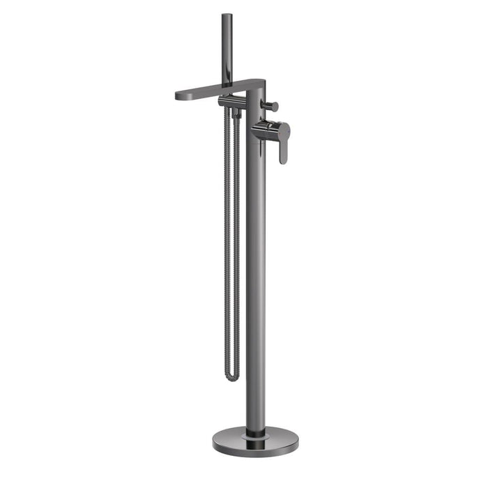 Arvan Brushed Pewter Contemporary Freestanding Bath Shower Mixer