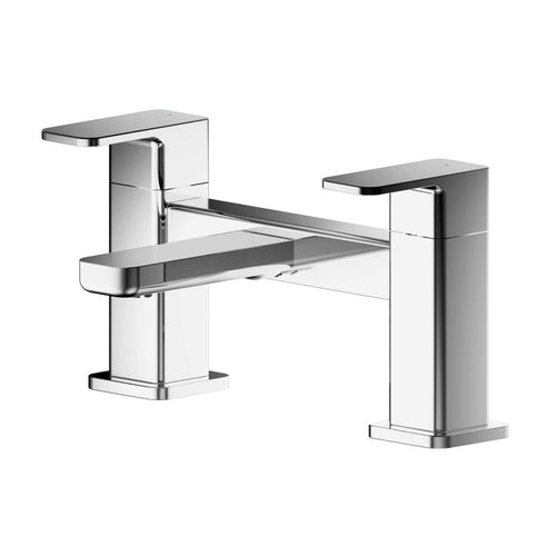 Chrome Rounded Square Deck Mounted Bath Filler