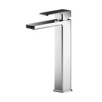 Chrome Rounded Square High-Rise Mono Basin Mixer (No Waste)