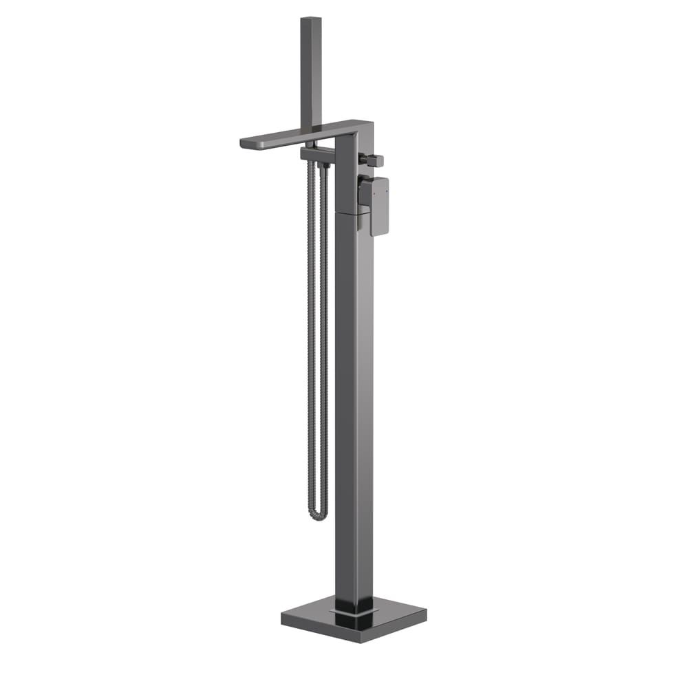 Windon Brushed Pewter Contemporary Freestanding Bath Shower Mixer