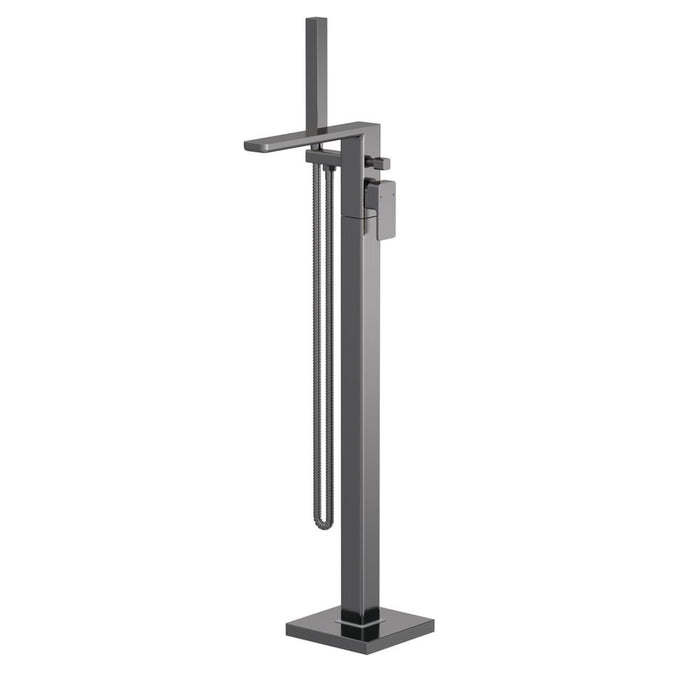 Windon Brushed Pewter Contemporary Freestanding Bath Shower Mixer