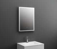 700 x 500 Rectangular Bathroom Vanity Mirror with Touch Sensor and Demister