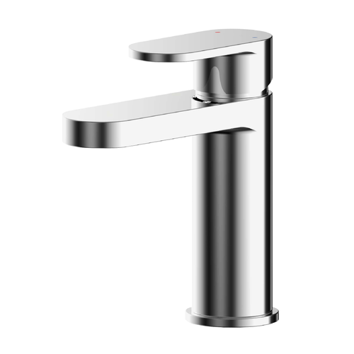 Mono Chrome Rounded Basin Mixer With Push Button Waste