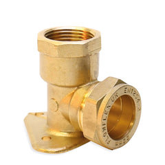 15mm x 1/2" Wallplate Elbow - Compression Fittings - 10 Pack