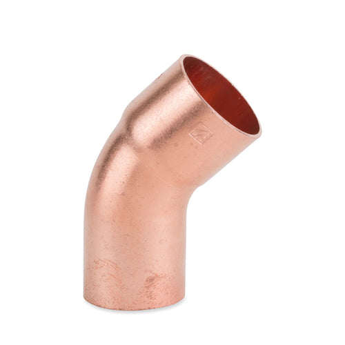 15mm 45° Street Elbow - Copper End Feed Fittings - 25 Pack