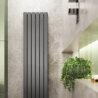 Anthracite Square Edged Double Panel Vertical Radiator H1500 W354