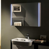 Square Double LED Bathroom Mirror Cabinet with Touch Sensor, Demister and Shaver Socket