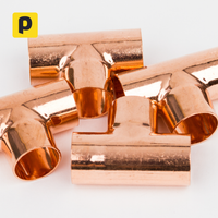 22mm Equal Tee - Copper End Feed Fittings - 25 Pack