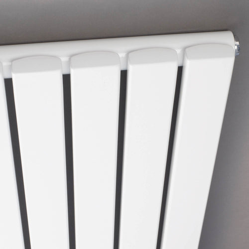 Satin White Square Edged Single Panel Horizontal Radiator H600 W992